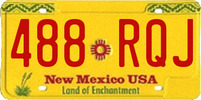 NM license plate 488RQJ