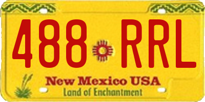 NM license plate 488RRL