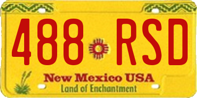 NM license plate 488RSD