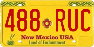 NM license plate 488RUC
