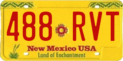NM license plate 488RVT