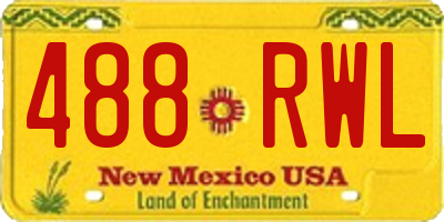 NM license plate 488RWL