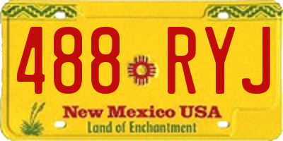 NM license plate 488RYJ