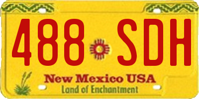 NM license plate 488SDH