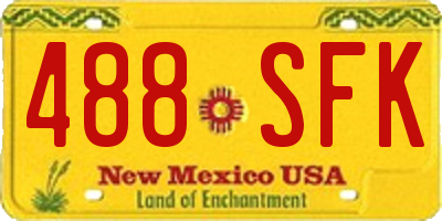 NM license plate 488SFK
