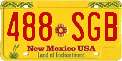 NM license plate 488SGB