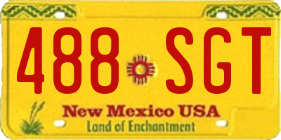 NM license plate 488SGT