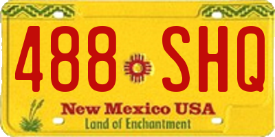 NM license plate 488SHQ