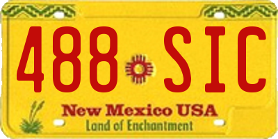 NM license plate 488SIC