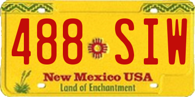 NM license plate 488SIW