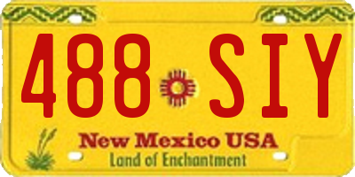 NM license plate 488SIY