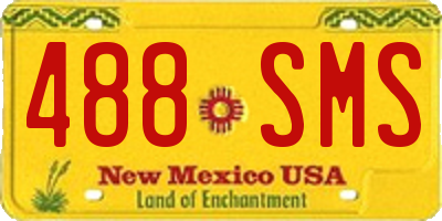 NM license plate 488SMS