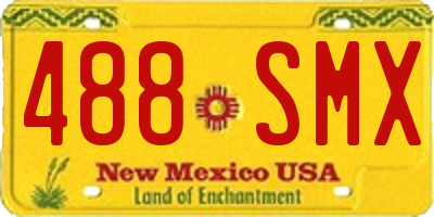 NM license plate 488SMX