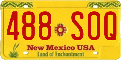 NM license plate 488SOQ