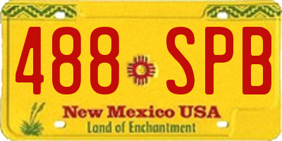 NM license plate 488SPB