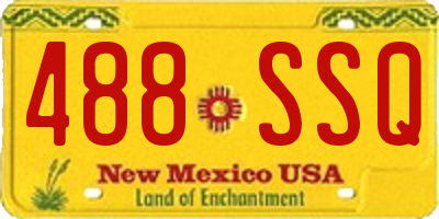 NM license plate 488SSQ