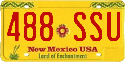NM license plate 488SSU