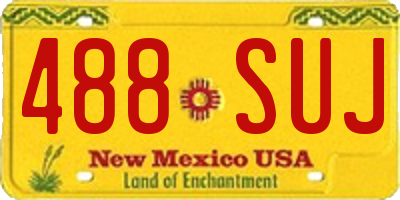 NM license plate 488SUJ
