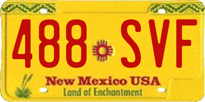 NM license plate 488SVF