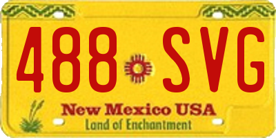NM license plate 488SVG