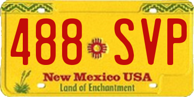 NM license plate 488SVP