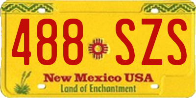 NM license plate 488SZS