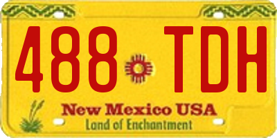 NM license plate 488TDH
