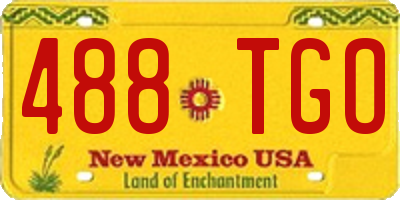 NM license plate 488TGO