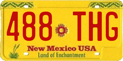 NM license plate 488THG