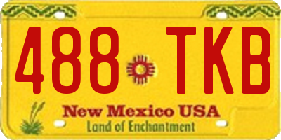 NM license plate 488TKB