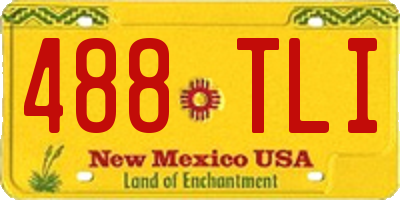 NM license plate 488TLI