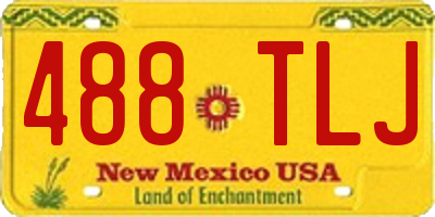 NM license plate 488TLJ