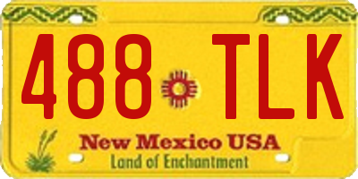 NM license plate 488TLK