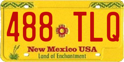 NM license plate 488TLQ
