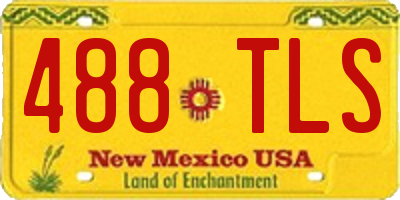 NM license plate 488TLS