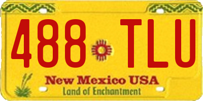 NM license plate 488TLU