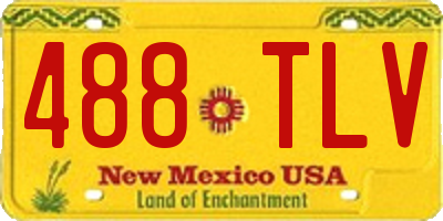 NM license plate 488TLV