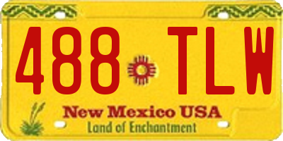 NM license plate 488TLW