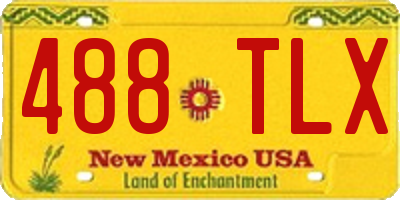 NM license plate 488TLX