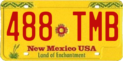 NM license plate 488TMB