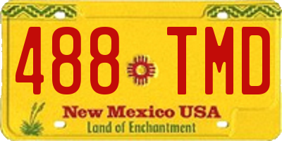 NM license plate 488TMD