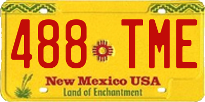 NM license plate 488TME