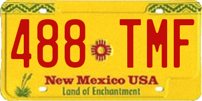 NM license plate 488TMF