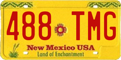 NM license plate 488TMG