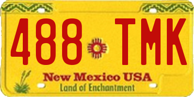 NM license plate 488TMK