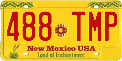 NM license plate 488TMP