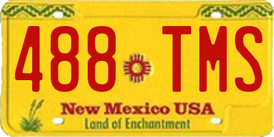 NM license plate 488TMS