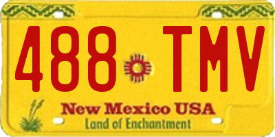 NM license plate 488TMV