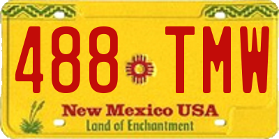 NM license plate 488TMW