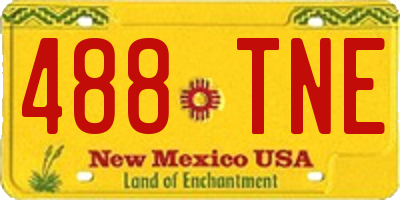 NM license plate 488TNE